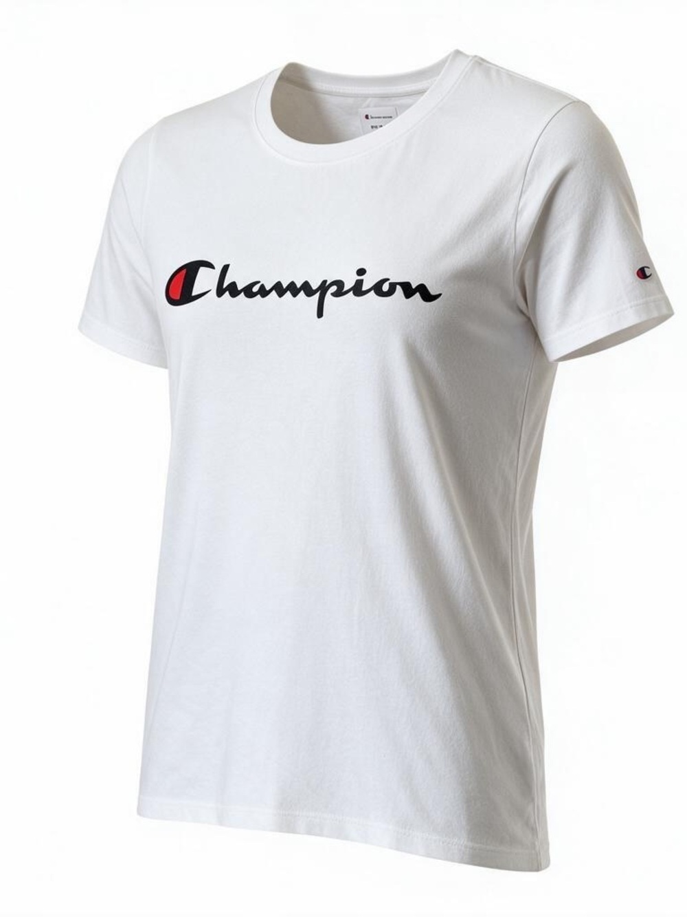 Champion White Short-Sleeve Logo Tee